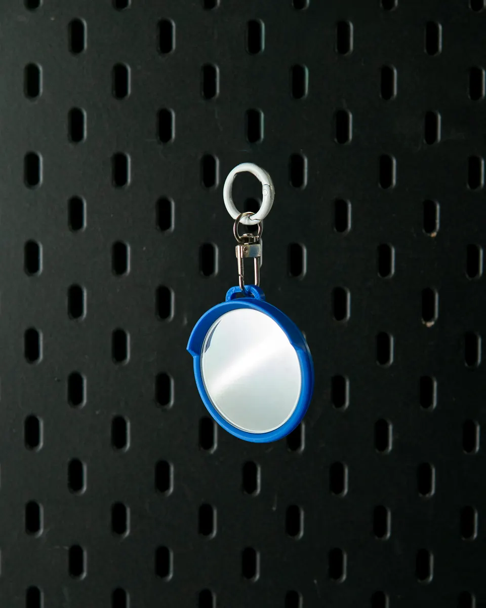 Convex Mirror Keychain, 3D printed by Nozzled Studios