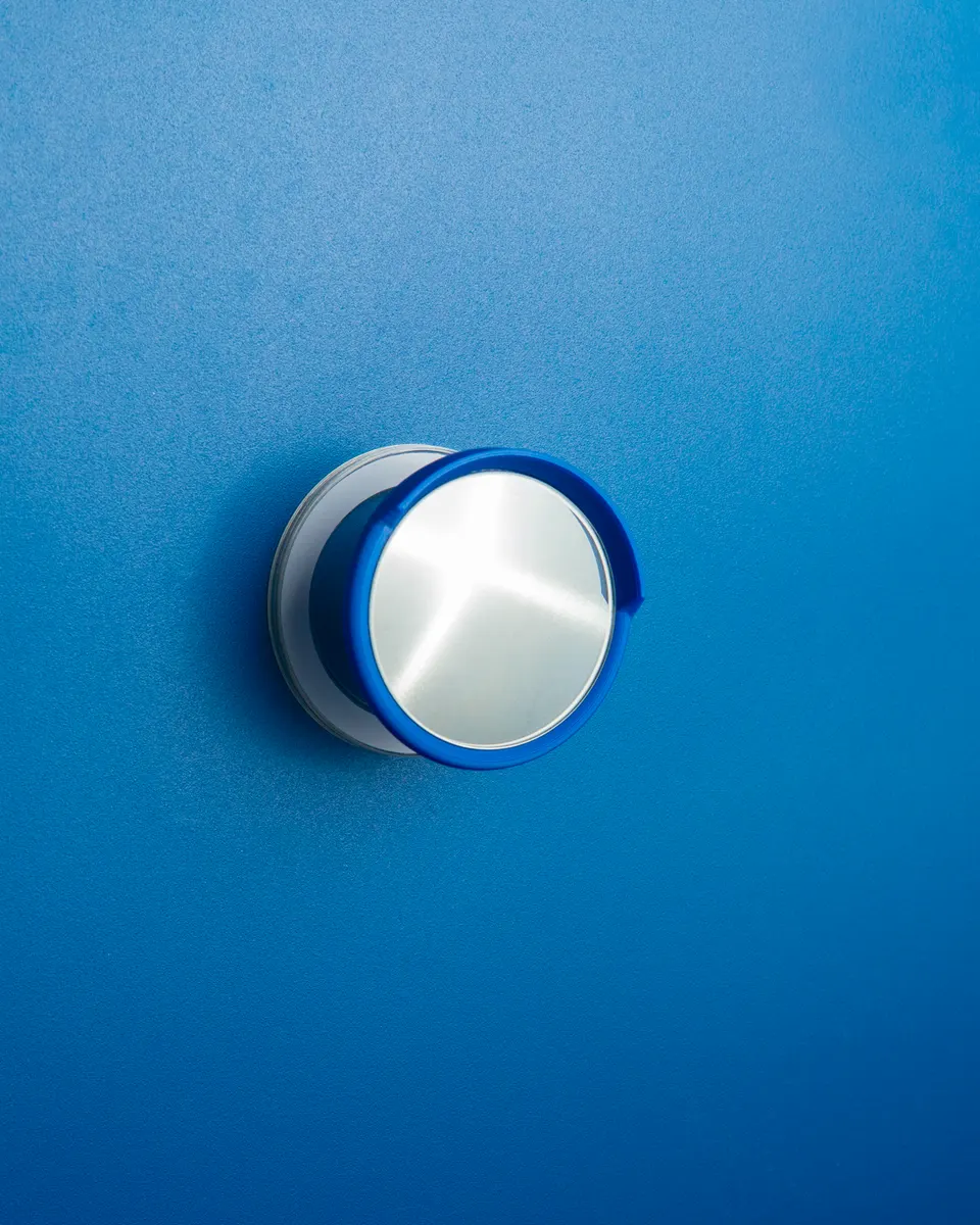 Convex Mirror PopSocket, Blue, 3D printed by Nozzled Studios