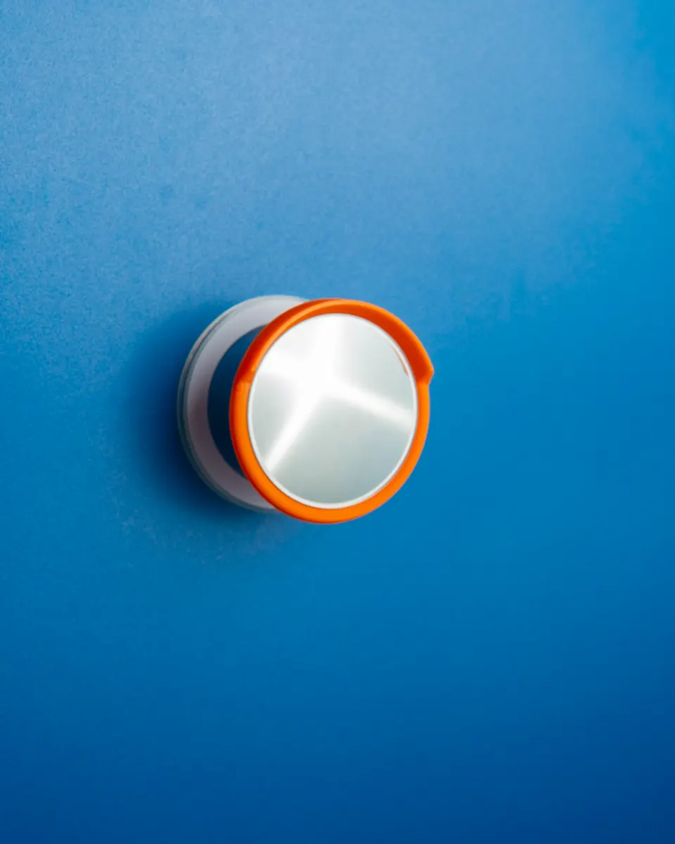 Convex Mirror PopSocket, Orange, 3D printed by Nozzled Studios