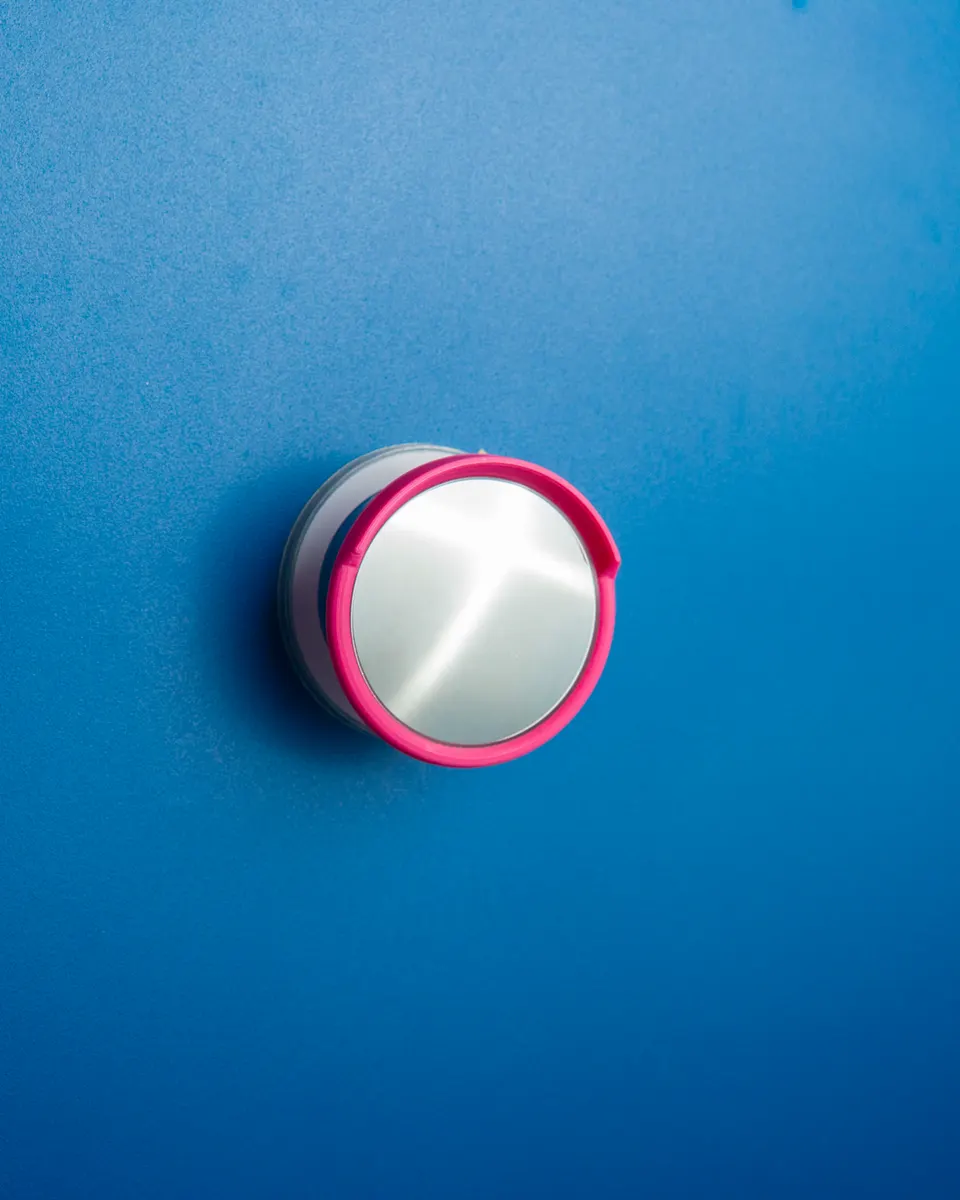 Convex Mirror PopSocket, Pink, 3D printed by Nozzled Studios