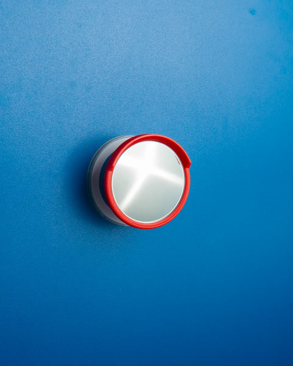 Convex Mirror PopSocket, Red, 3D printed by Nozzled Studios