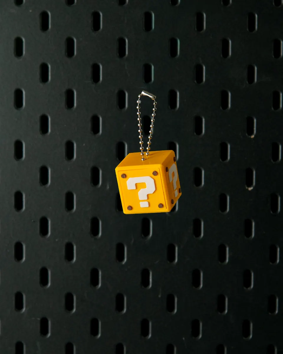 Question Mark Block Clicker, 3D printed by Nozzled Studios