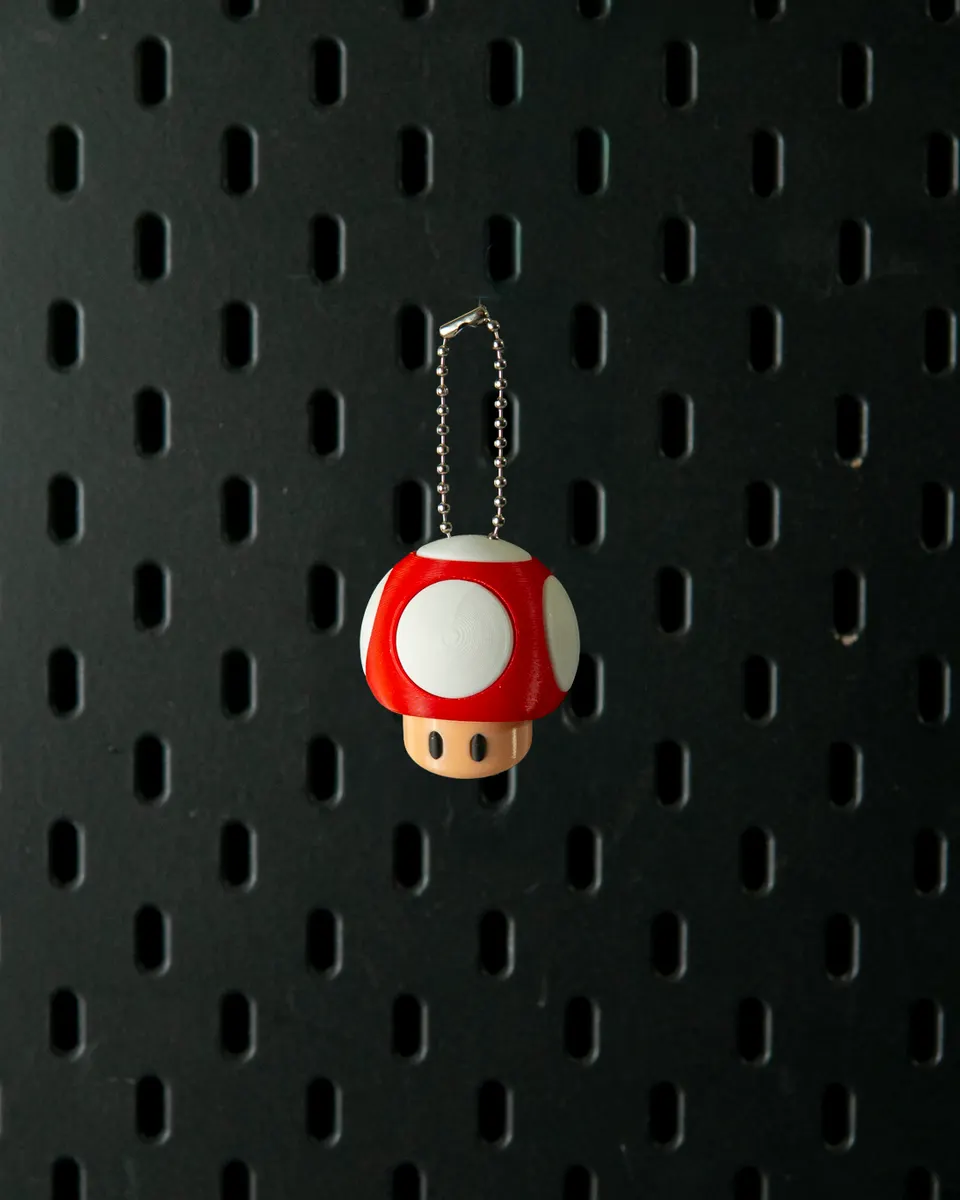 Super Mushroom Clicker, 3D printed by Nozzled Studios